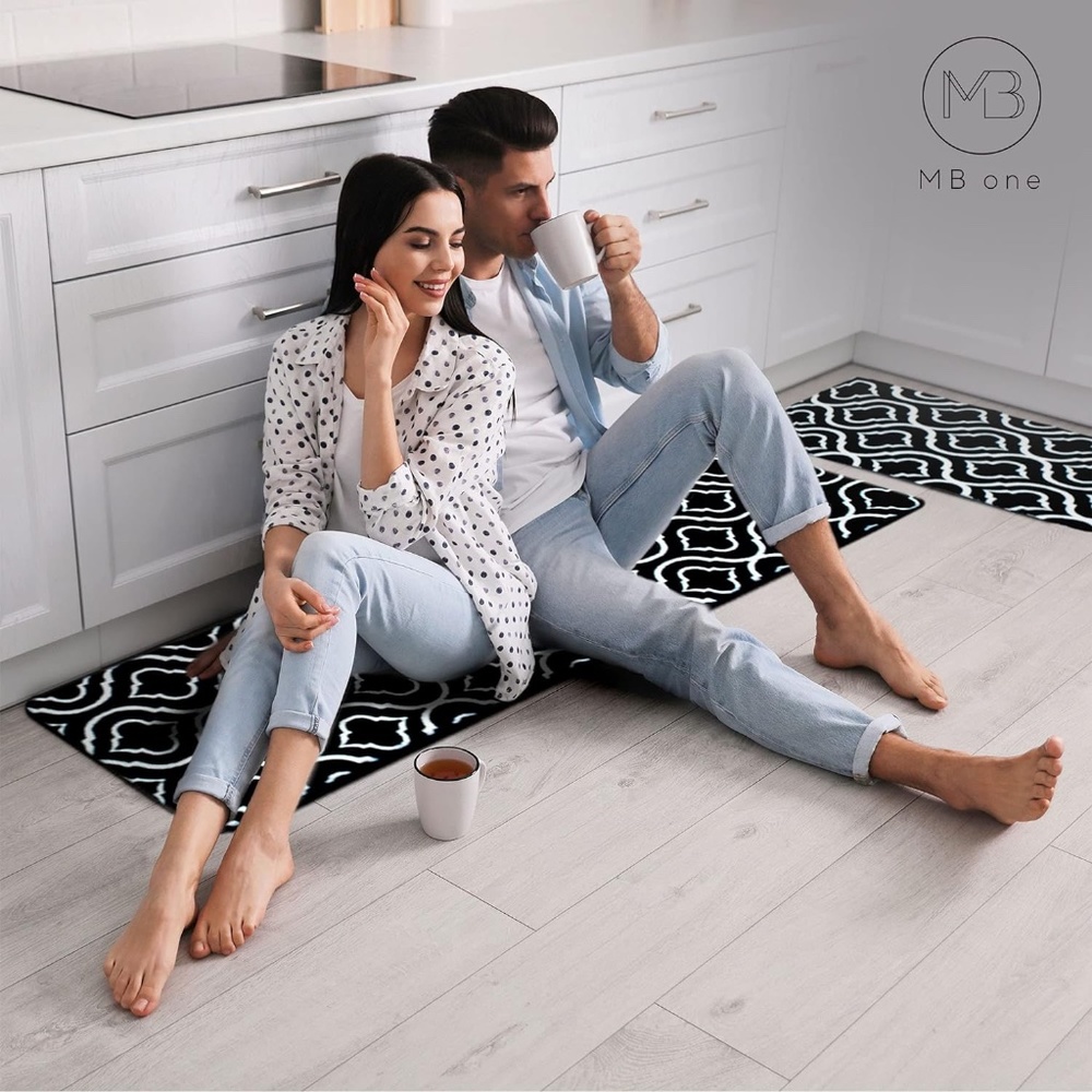 MB One Kitchen Rug 2 Pc Set, Floor Runners, Soft, Absorbent & Washable - Picture 7 of 9